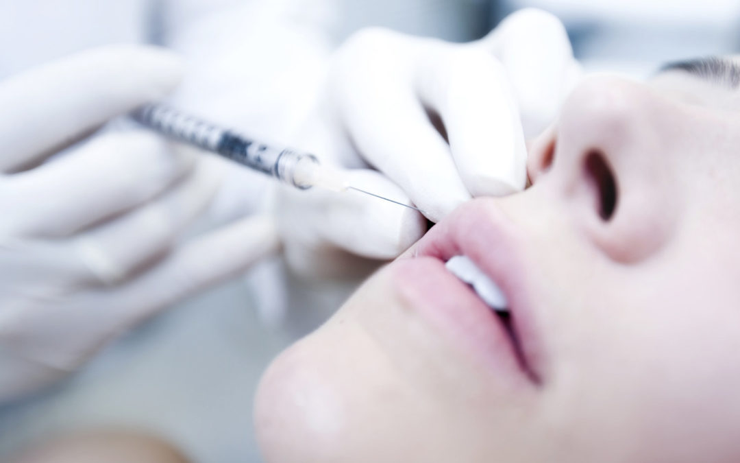 Close Up of Cosmetic botox Injection