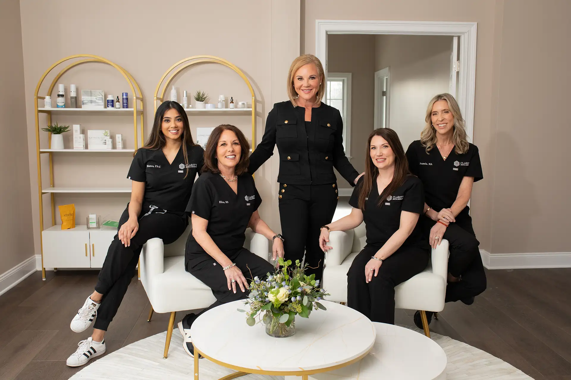 Kati Midgley, PA-C and the Clarity Medical Aesthetics clinical team in Guilford, CT